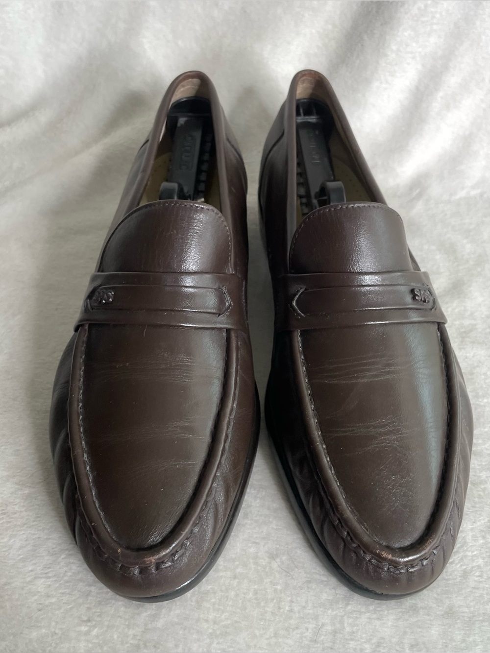SAS San Antonio Ace Shoes Men's Brown Leather Penny Loafers USA Made Size 9.5 N